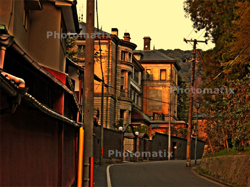 夕日っぽく加工